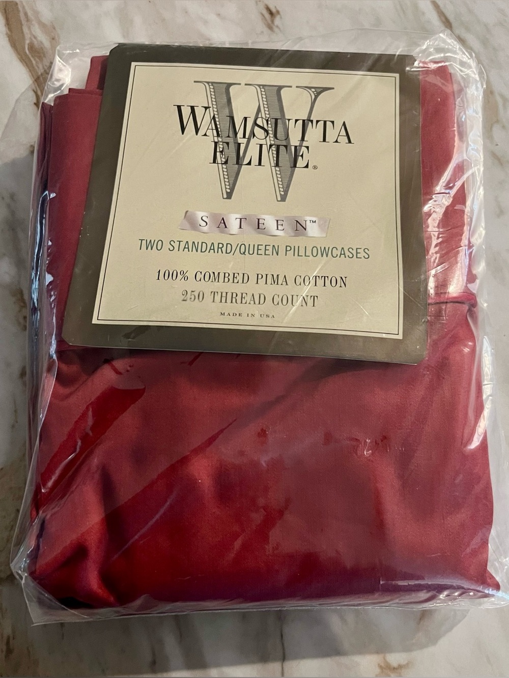 Wamsutta Elite Sateen Two Standard/Queen Pillowcases 250 Thread